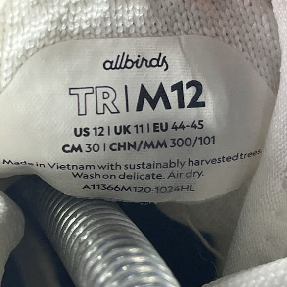 Allbirds Men's Tree Runner Athletic Sneakers Size 12 - Picture 5 of 9